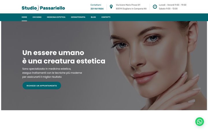 Snímek obrazovky studiopassariello.it