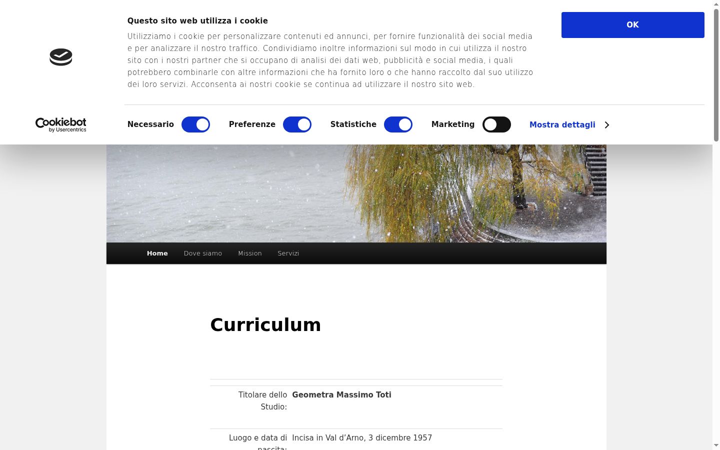 Screenshot of the consent banner shown before any interaction