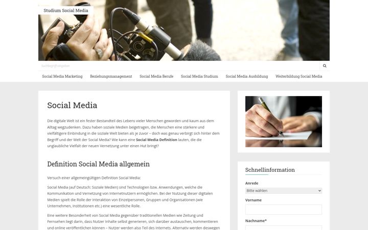 Képernyőkép: studium-social-media.de