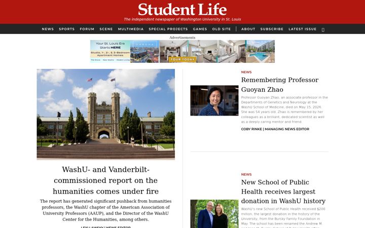 Screenshot of studlife.com