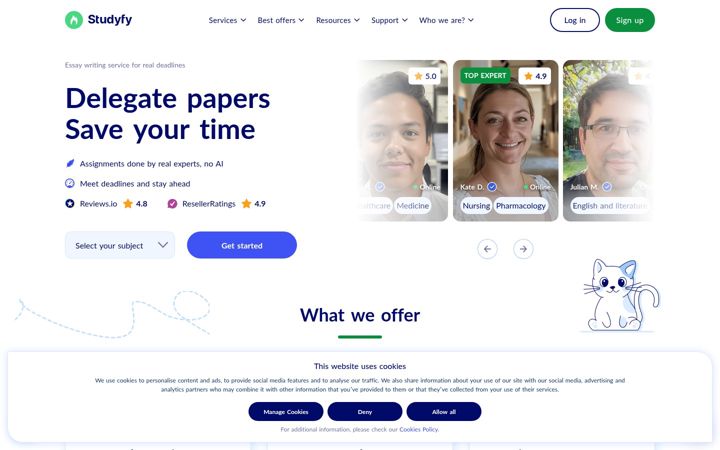 Screenshot of studyfy.com