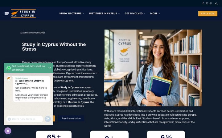 Screenshot of studyincyprus.io
