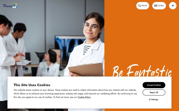 Screenshot of studyintaiwan.org