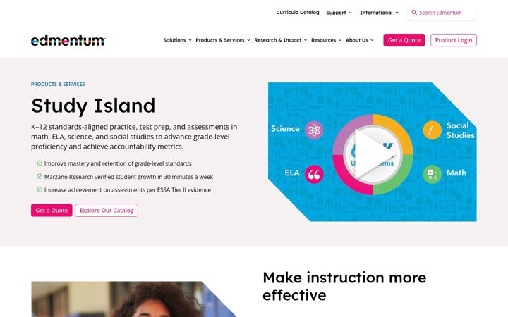 Ekrano kopija studyisland.com
