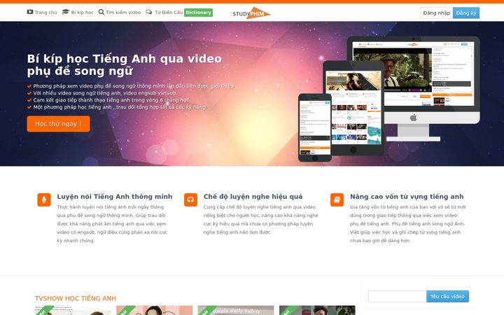Screenshot of studyphim.vn