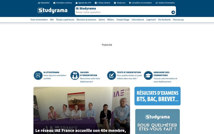 Ekraanipilt saidist studyrama.com