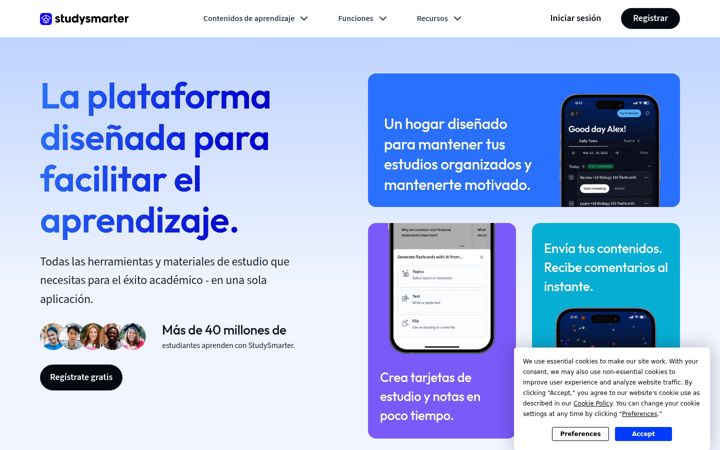 Screenshot stránky studysmarter.es