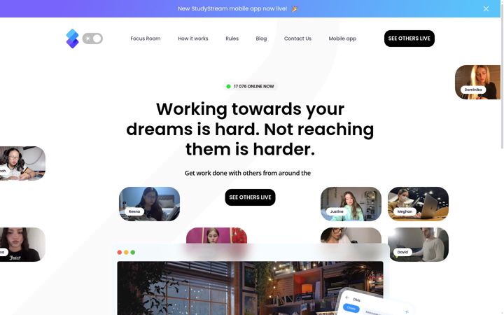 Screenshot of studystream.live