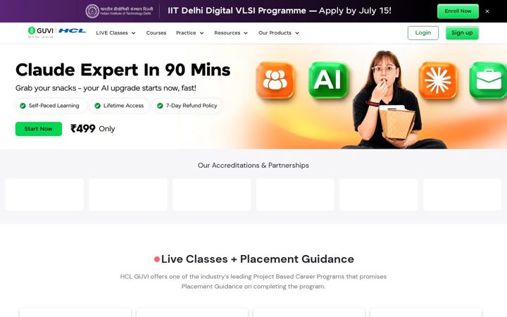 Screenshot of studytonight.com
