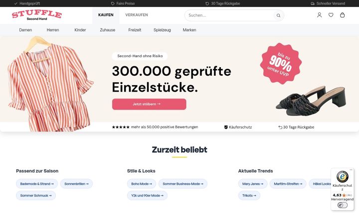 Snímek obrazovky stuffle.com