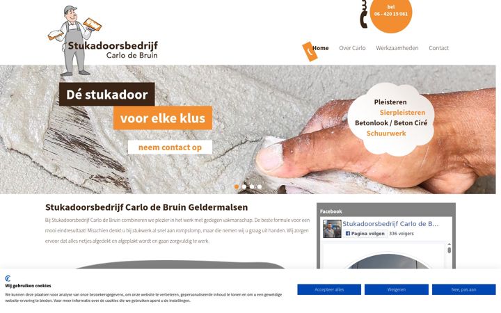 Ekraanipilt saidist stukadoorsbedrijf-carlodebruin.nl
