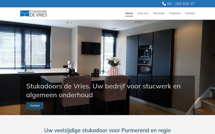Skærmbillede af stukadoorsdevries.nl