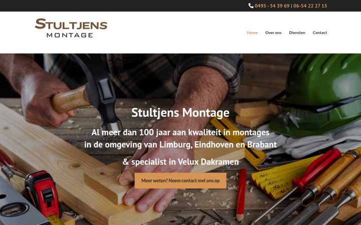 Screenshot of stultjensmontage.nl