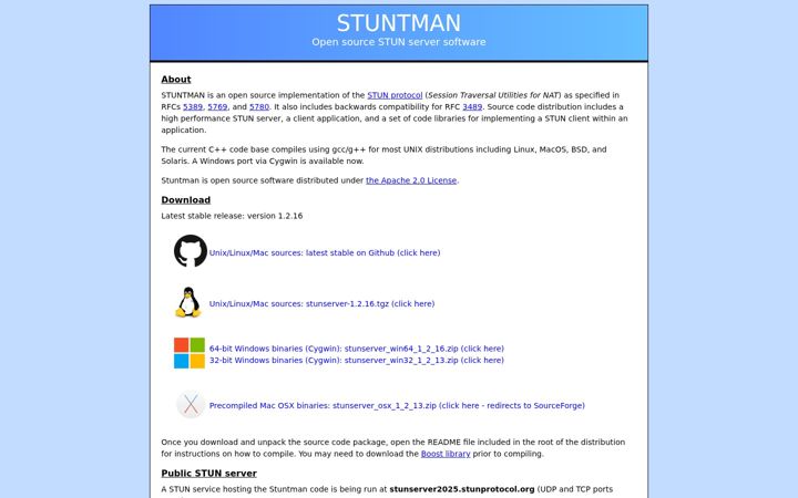 Screenshot of stunprotocol.org