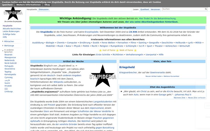 Screenshot of stupidedia.org