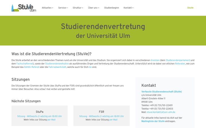 Screenshot stránky stuve.de