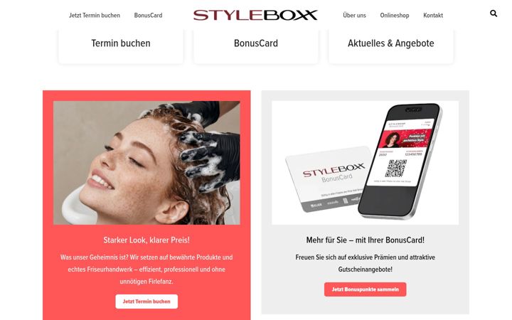 Captură de ecran a styleboxx-klier.de