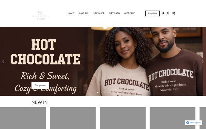 Screenshot of stylesafriktshirts.com