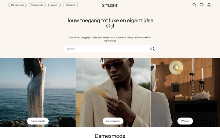 Screenshot of stylight.nl