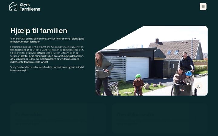 Screenshot von styrkfamilierne.dk