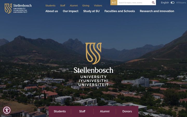 Screenshot of su.ac.za