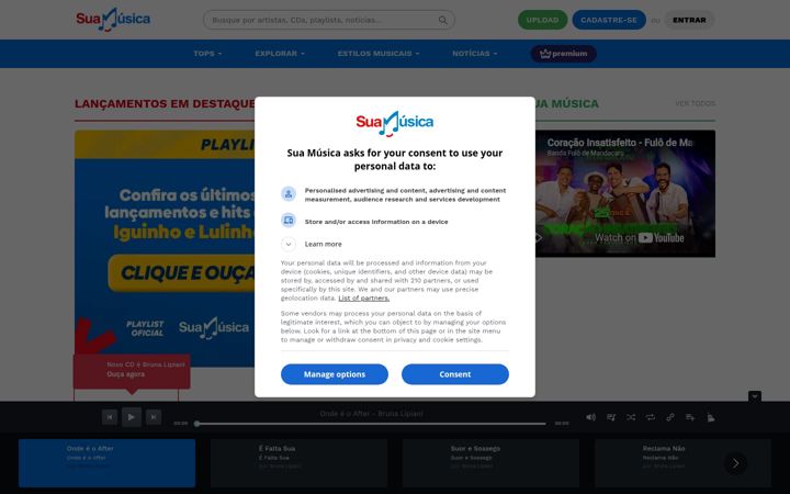 Zrzut ekranu suamusica.com.br
