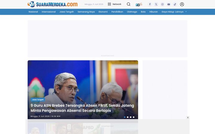 Screenshot ta' suaramerdeka.com