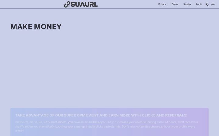Screenshot of suaurl.com