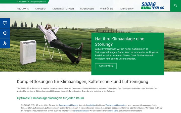 Snímek obrazovky subag-tech.ch