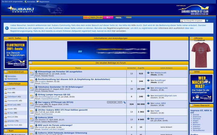 Screenshot of subaru-community.com