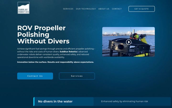 Screenshot of subbluerobotics.com