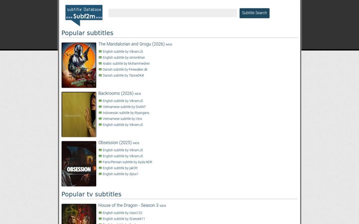 Screenshot of subf2m.co