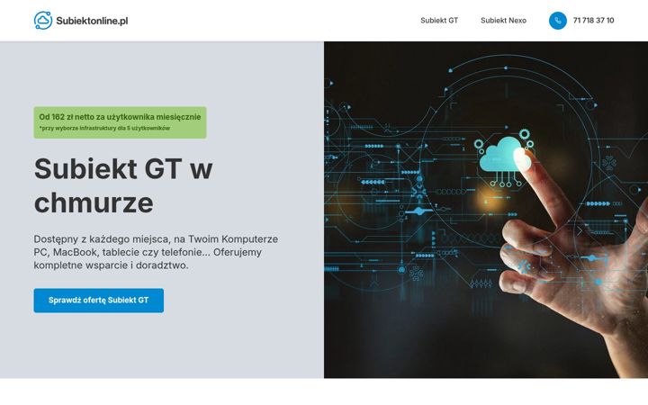 Screenshot of subiektonline.pl