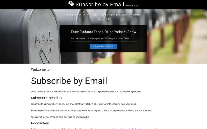 Screenshot of subscribebyemail.com