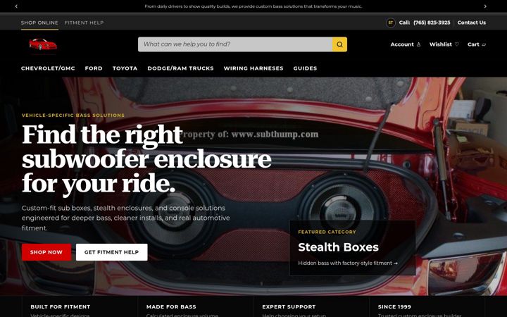Screenshot of subthump.com