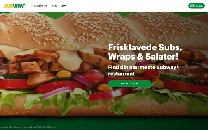 Screenshot of subway.dk