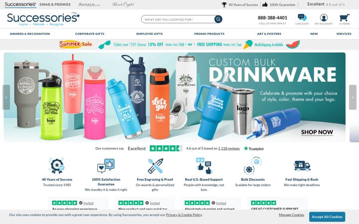 Screenshot of successories.com