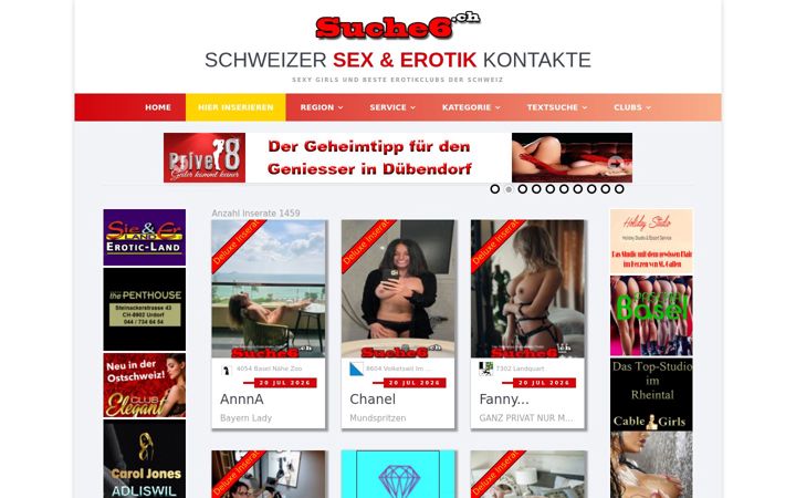 Screenshot of suche6.ch