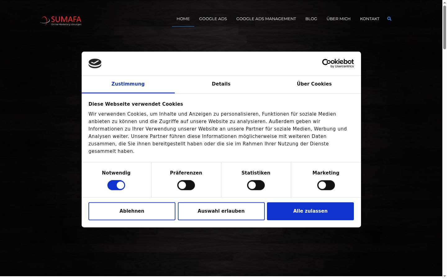 Sutikimo reklamjuostės, rodytos prieš bet kokią sąveiką, ekrano kopija