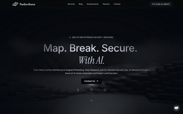 Screenshot of sudarshana.io
