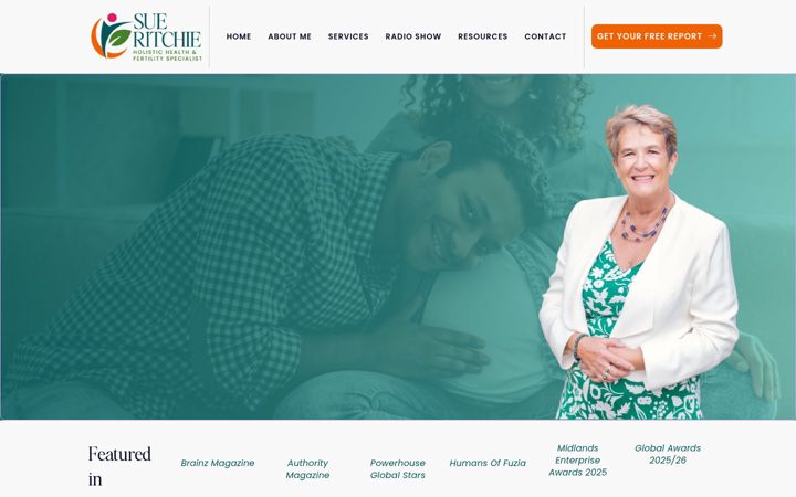 Capture d'écran de sue-ritchie.com