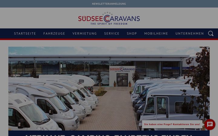 Ekrano kopija suedsee-caravans.de