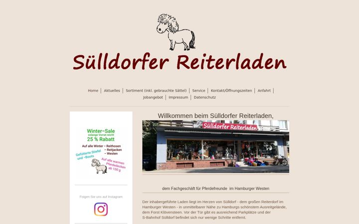 Skärmbild av suelldorferreiterladen.de