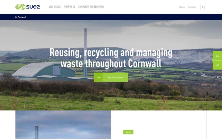 Screenshot of suezcornwall.co.uk