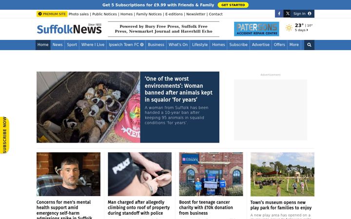 Screenshot of suffolknews.co.uk