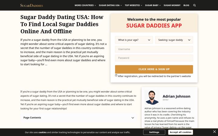 Screenshot of sugar-daddies.app