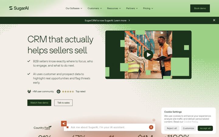 Screenshot of sugarai.com