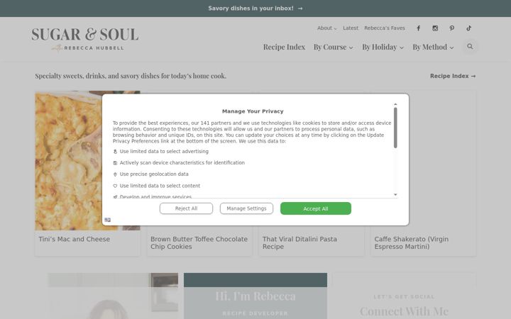Skærmbillede af sugarandsoul.co