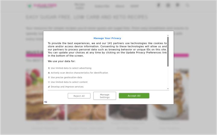 Screenshot of sugarfreelondoner.com