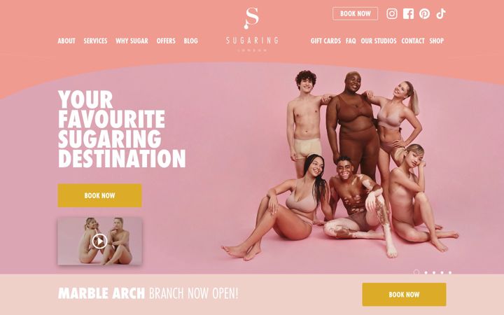 Screenshot of sugaring.london
